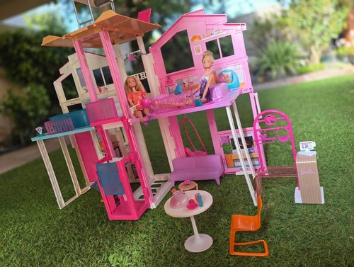 Barbie casa pieghevole rosa - barbie,